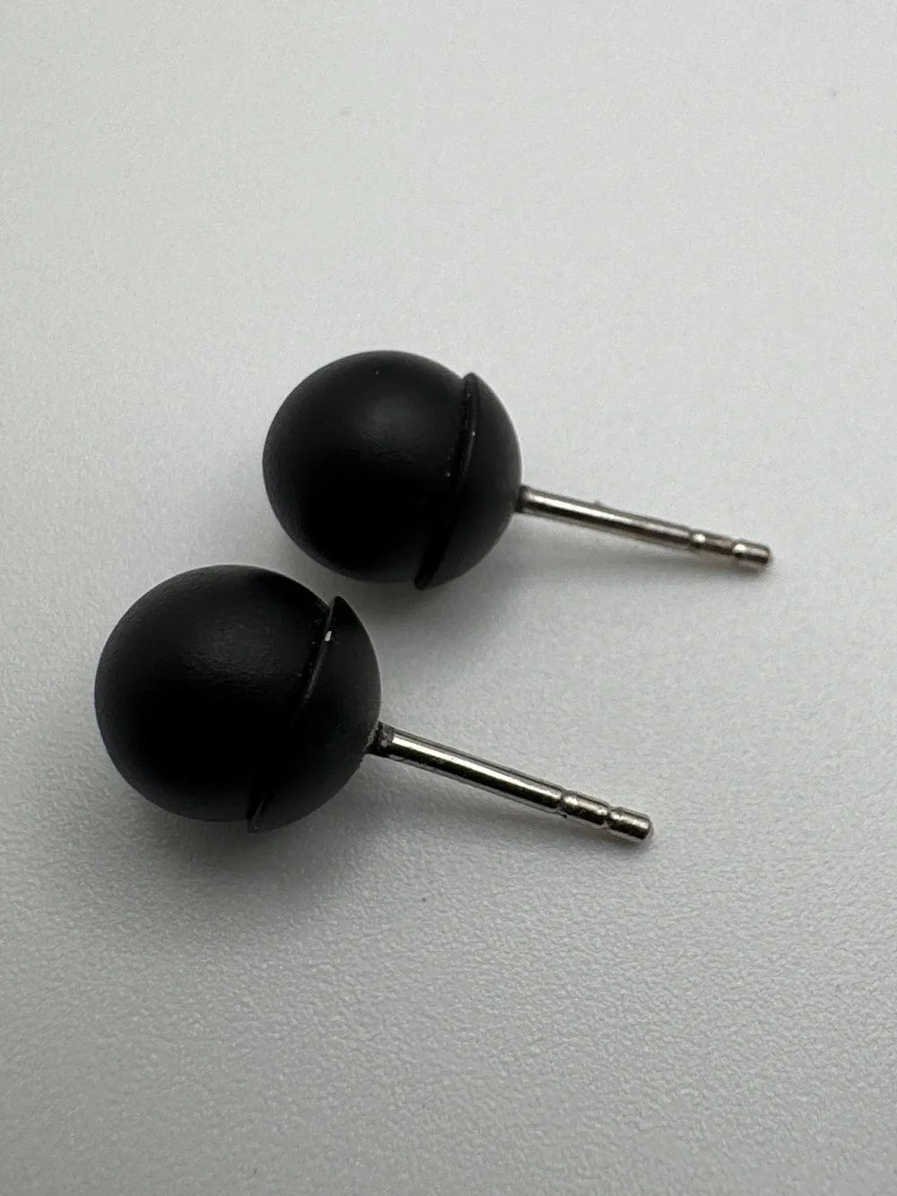 Dior Tribales Matte Black w/ Band of Encrusted Crystal Pierced Earrings